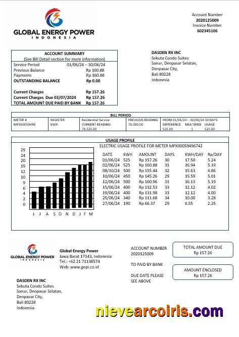 Indonesia Global Energy Power business utility bill
